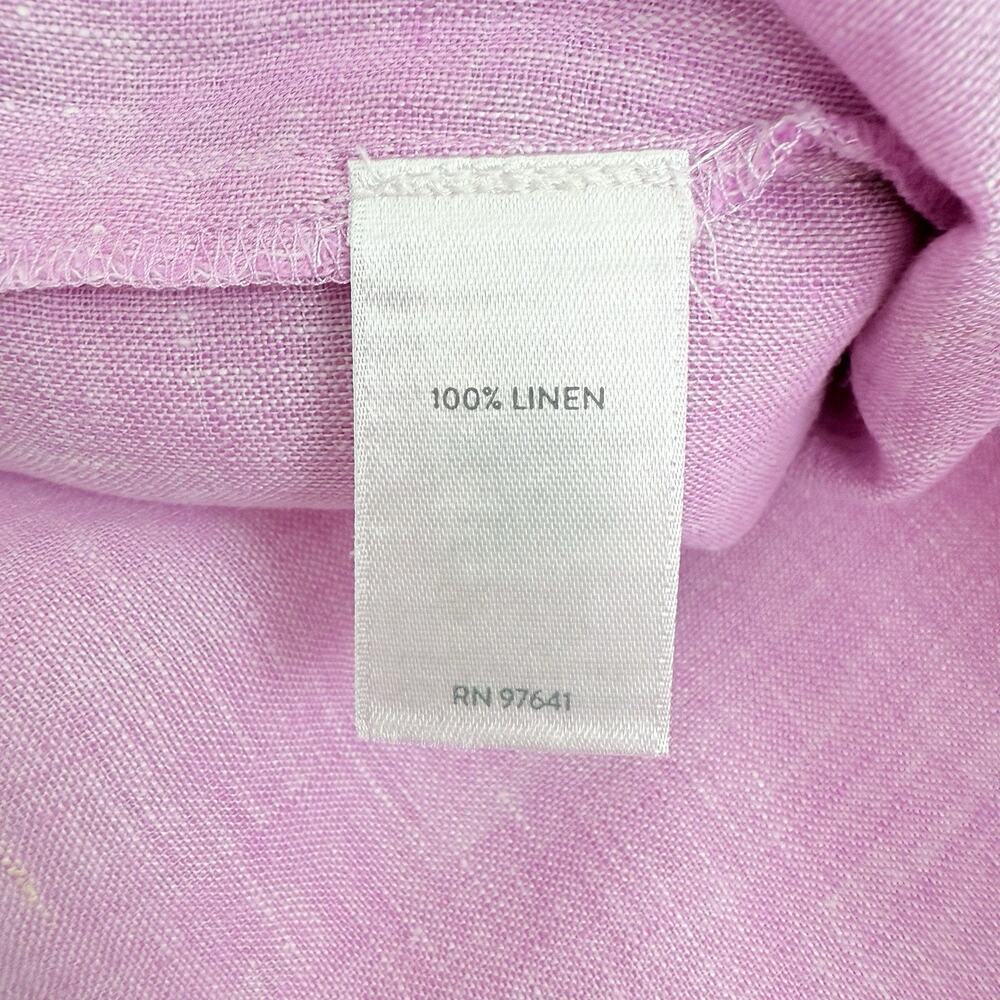 J.Jill Love Linen Relaxed Tunic Top Size L Petunia Pink Lagenlook Coastal Beach - Picture 11 of 16
